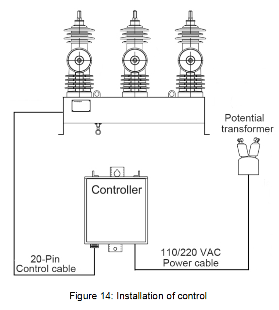 Drawing of 36KV Vacuum Circuit Breaker